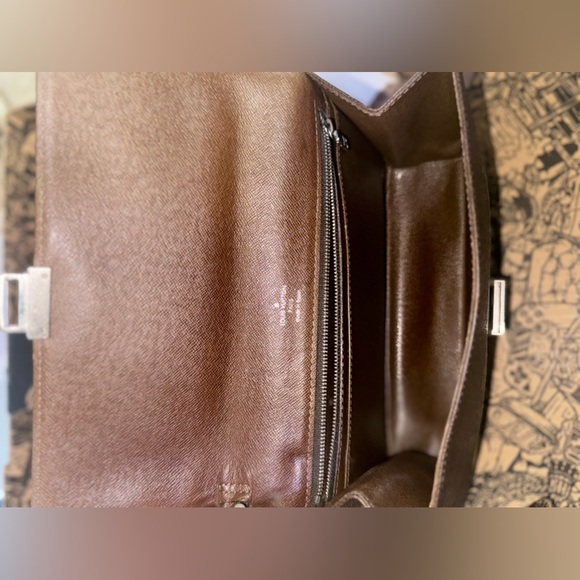 LOUIS VUITTON TAIGA SELENGA BROWN UNISEX CLUTCH - Picture 13 of 14